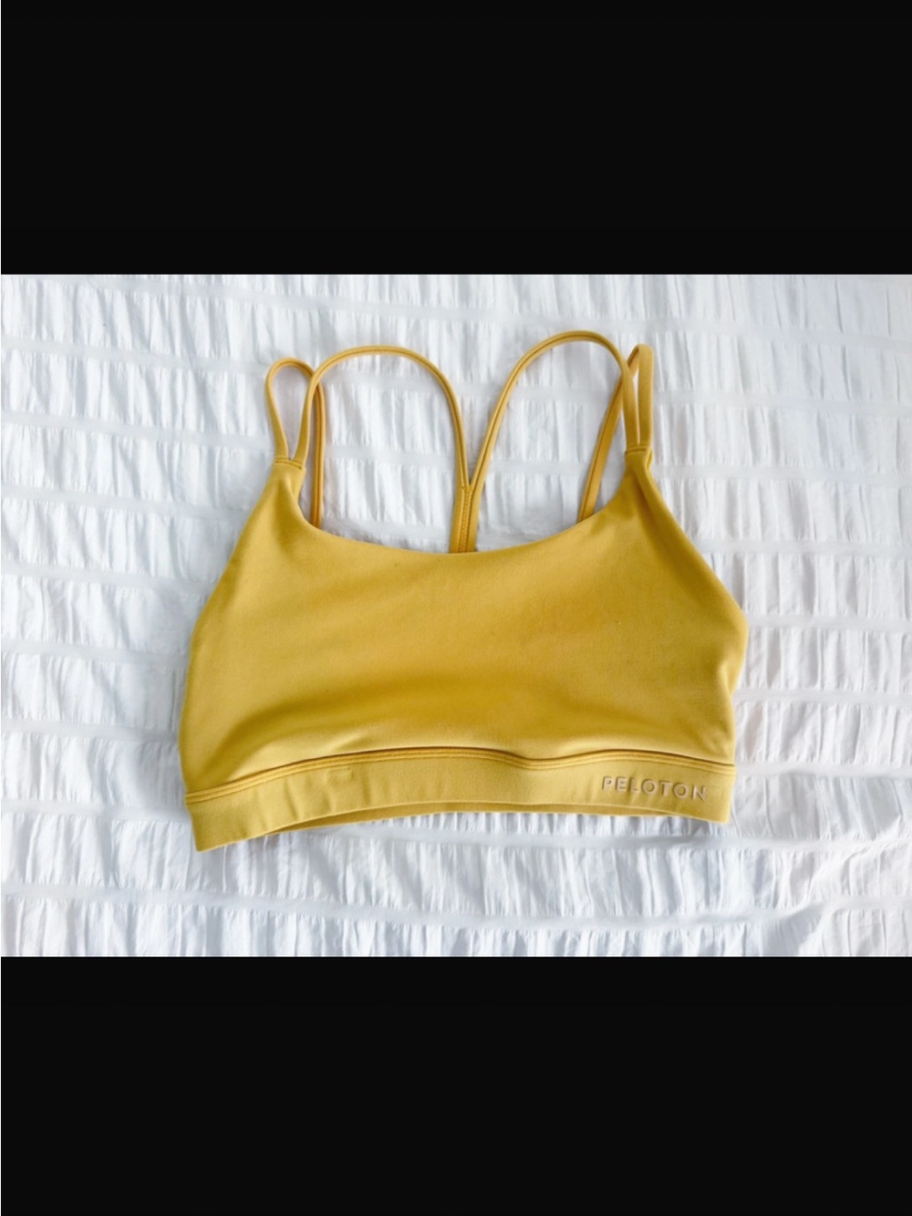 Peloton Cadent Strappy Sports Bra Yellow Size Small